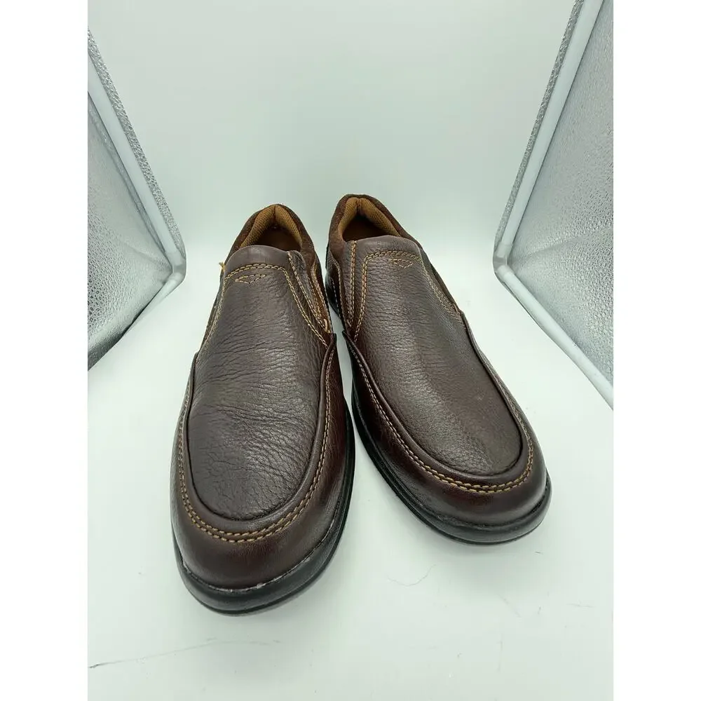 Florsheim Brown Leather Slip On Shoes Size 10.5 Lightweight Memory Foam